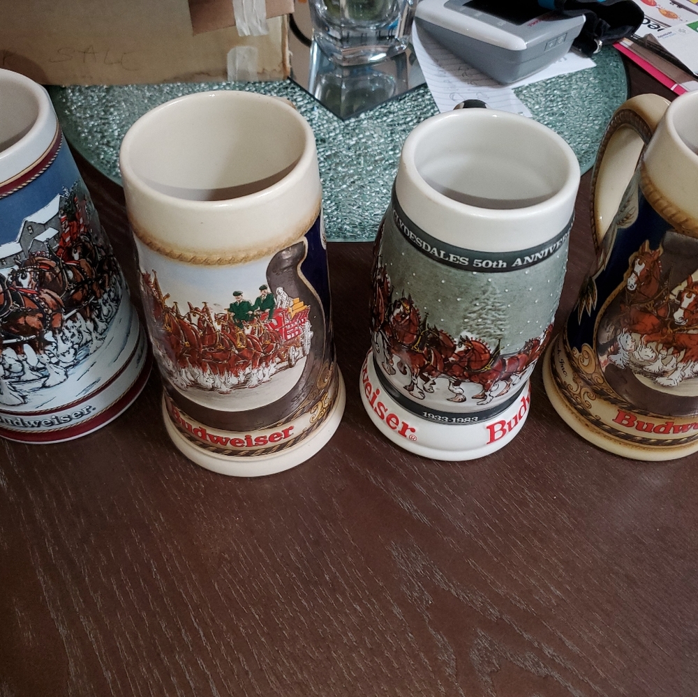 Budweiser steins